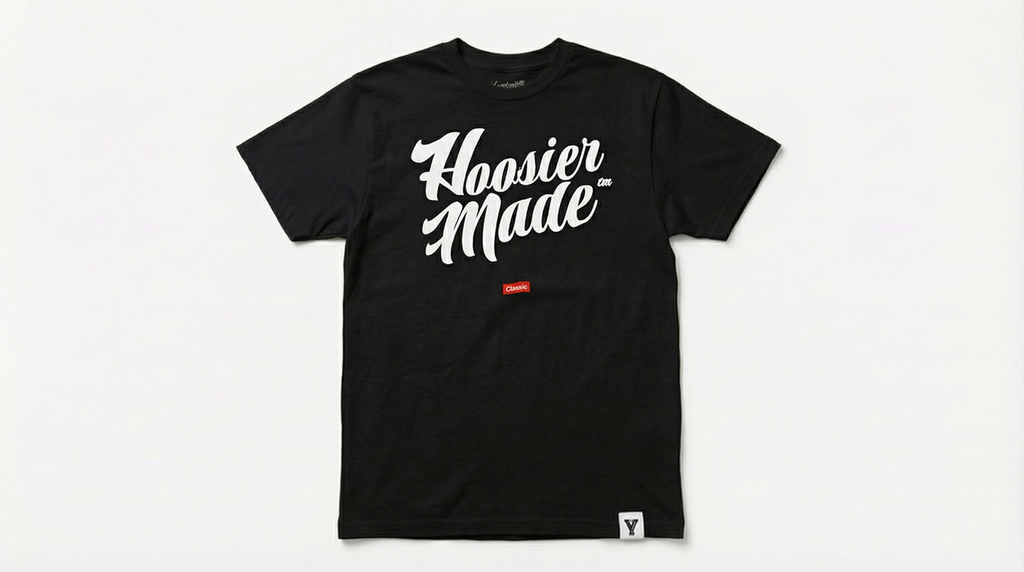 Yardcore Mfg Co.™ // "HOOSIER MADE" Essential Tee BLACK