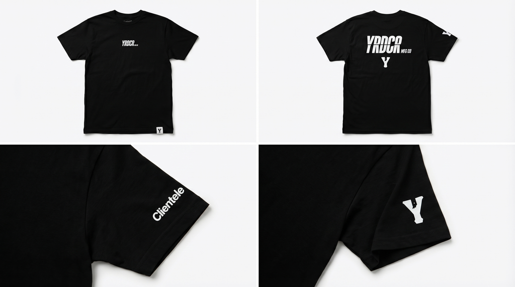 YARDCORE MFG CO. UNISEX YRDCR LOGO T SHIRT (BLK/WHT)
