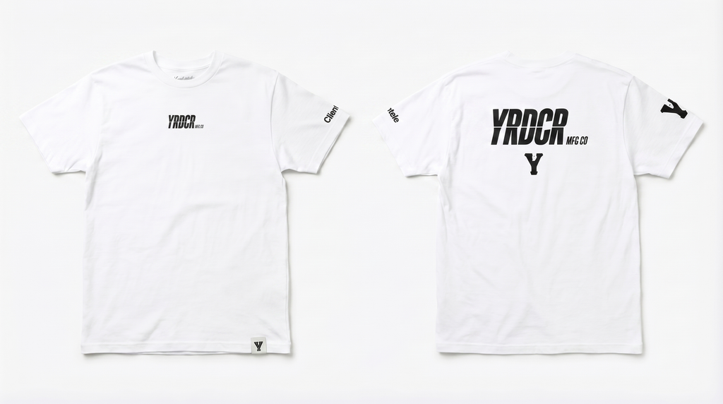 YARDCORE MFG CO. UNISEX YRDCR LOGO T SHIRT (WHT/BLK))