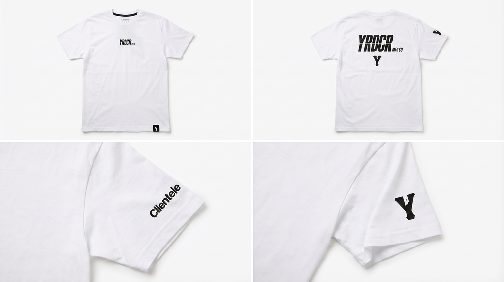 YARDCORE MFG CO. UNISEX YRDCR LOGO T SHIRT (WHT/BLK))
